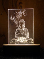 Gautam Buddha Meditating | Illuminated Acrylic Art