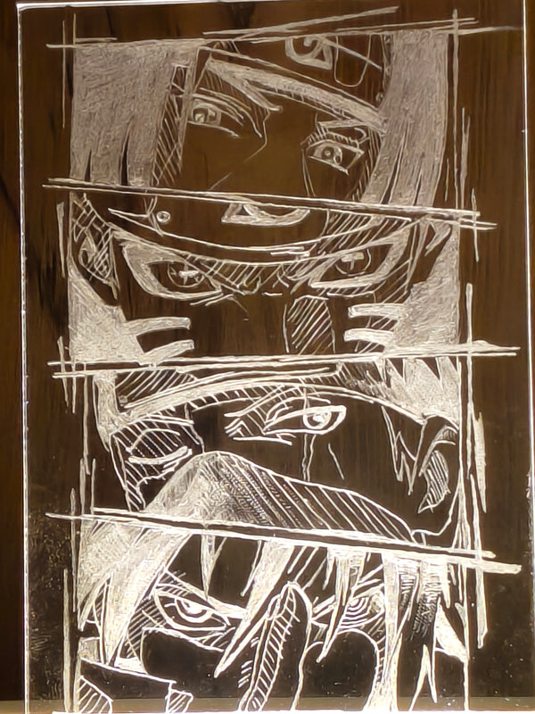 Naruto | Iconic Eyes – Illuminated Acrylic Art