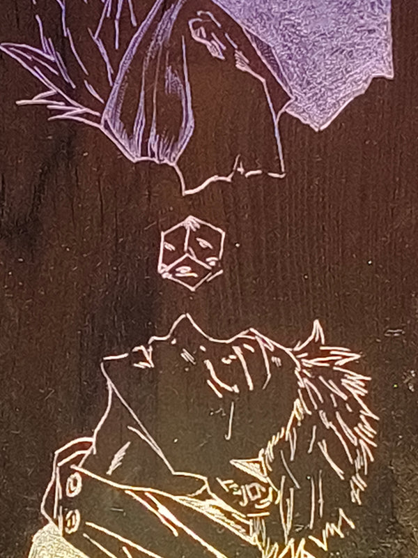 Sukuna vs Gojo | Illuminated Acrylic Art