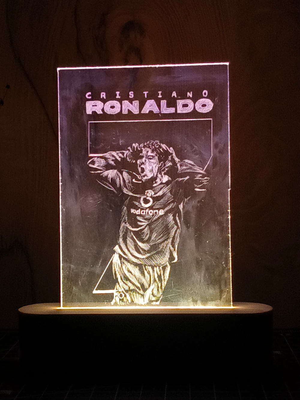 Cristiano Ronaldo | Illuminated Acrylic Art