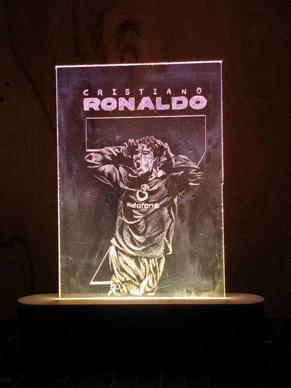 Cristiano Ronaldo | Illuminated Acrylic Art