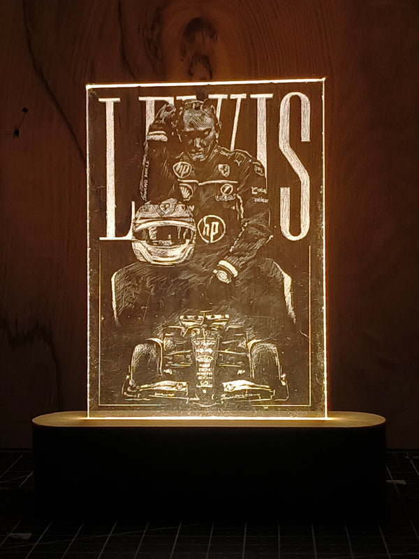 Lewis Hamilton LED Acrylic Lamp