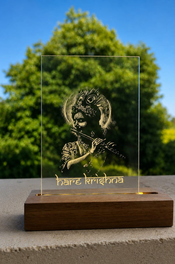 Hare Krishna | Illuminated Acrylic Art