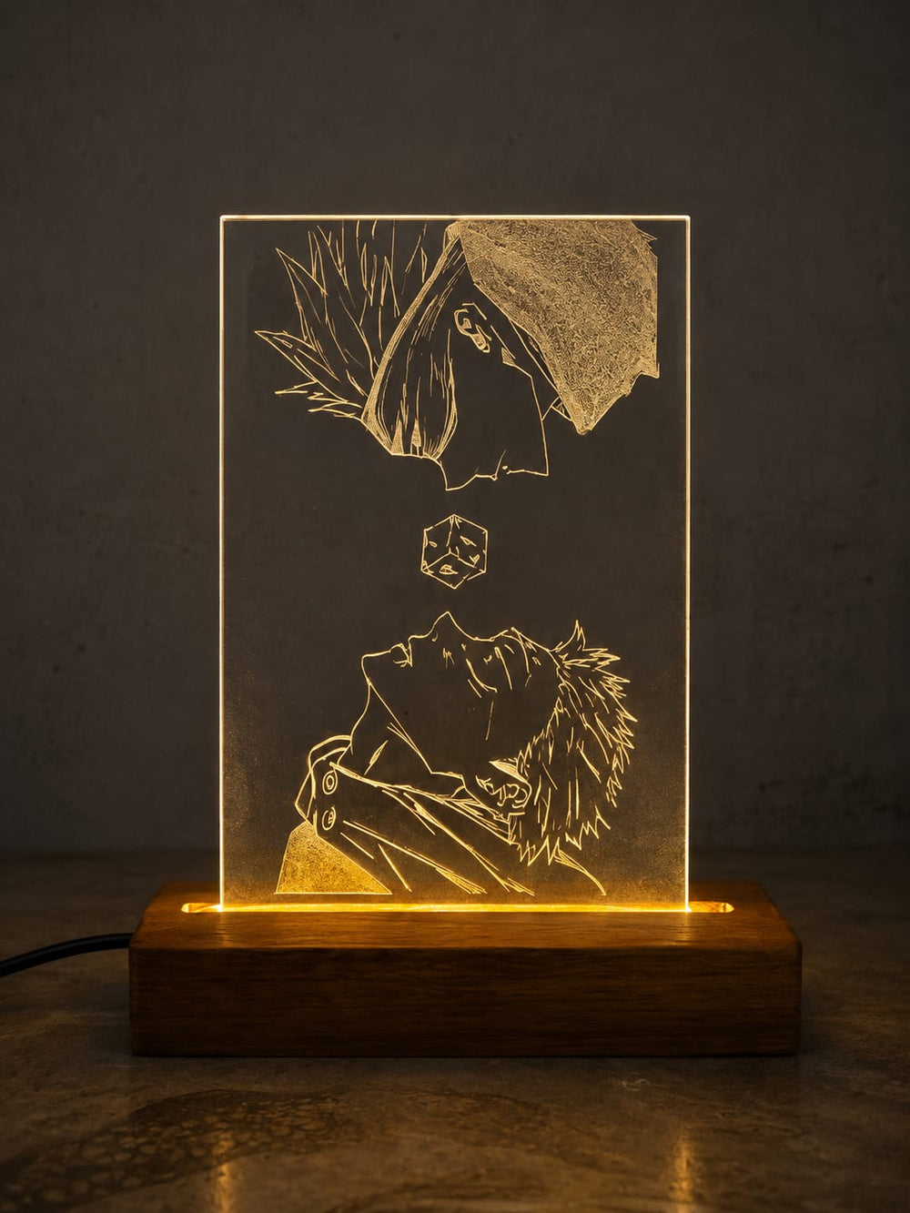 Sukuna vs Gojo | Illuminated Acrylic Art